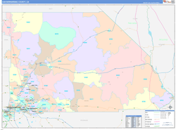 San Bernardino ColorCast Wall Map